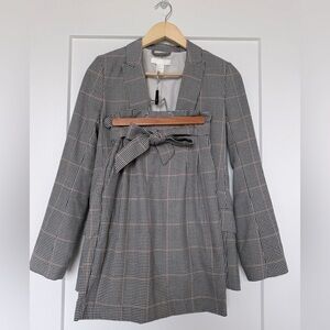 **H&M SUIT BUNDLE** Houndstooth Blazer and Paperbag Skirt Suit Set Size 0